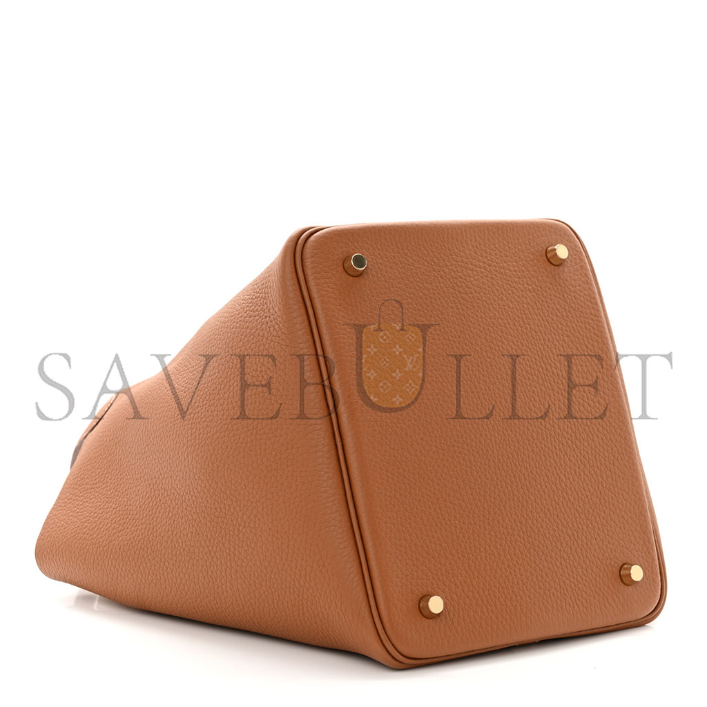 H**mes taurillon clemence picotin lock 22 mm gold (22*21*18cm)